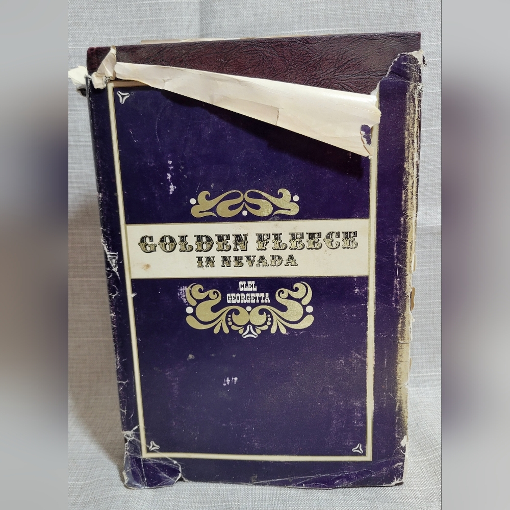 VTG 1972 HC/DJ Golden Fleece in Nevada SIGNED Clel Georgetta Good Condition